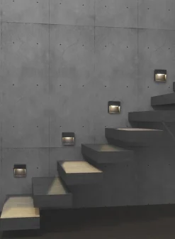 Arca step utelampe for innfelling i veggen