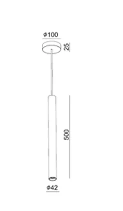 Asta takpendel - ø4cm 2700 kelvin - dimbar