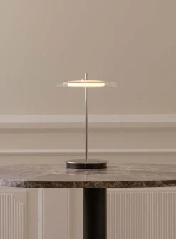 Asteria Move oppladbar bordlampe - glass