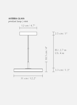 Asteria takpendel - mini Ø31 - glass