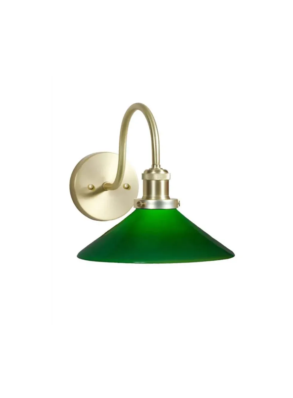 August vegglampe kort - med rett glass