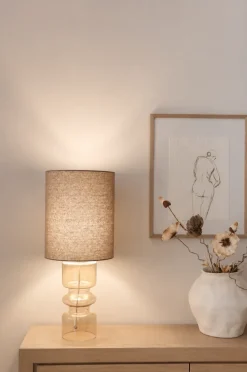 Aura bordlampe - cognacfarget glass