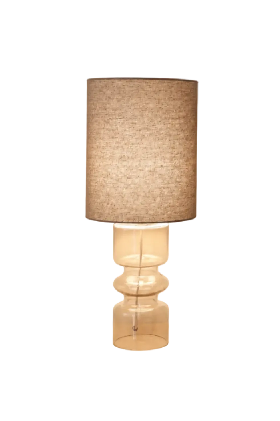 Aura bordlampe - cognacfarget glass