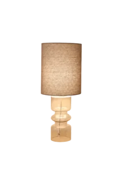 Aura bordlampe - cognacfarget glass