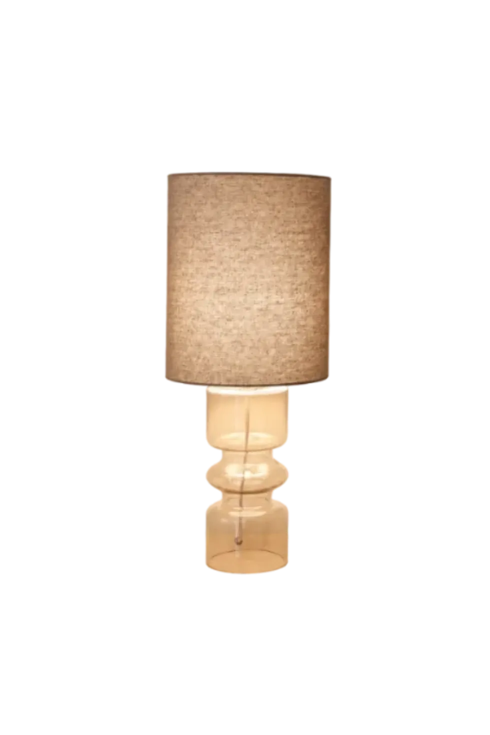 Aura bordlampe - cognacfarget glass