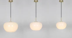 Aurelia pendel - medium 3-lags opalt glass