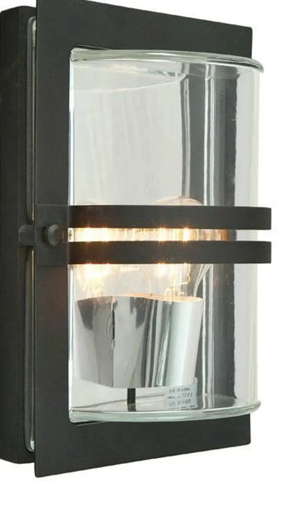 Basel 660 utelampe for vegg - klart glass