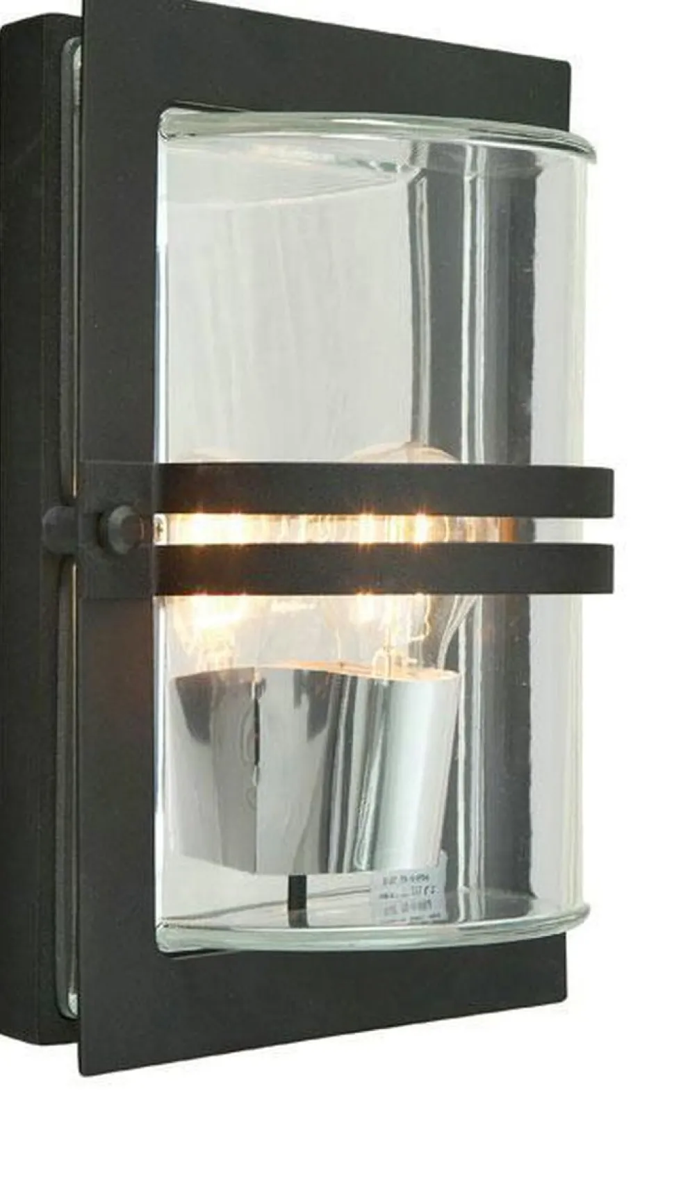 Basel 660 utelampe for vegg - klart glass