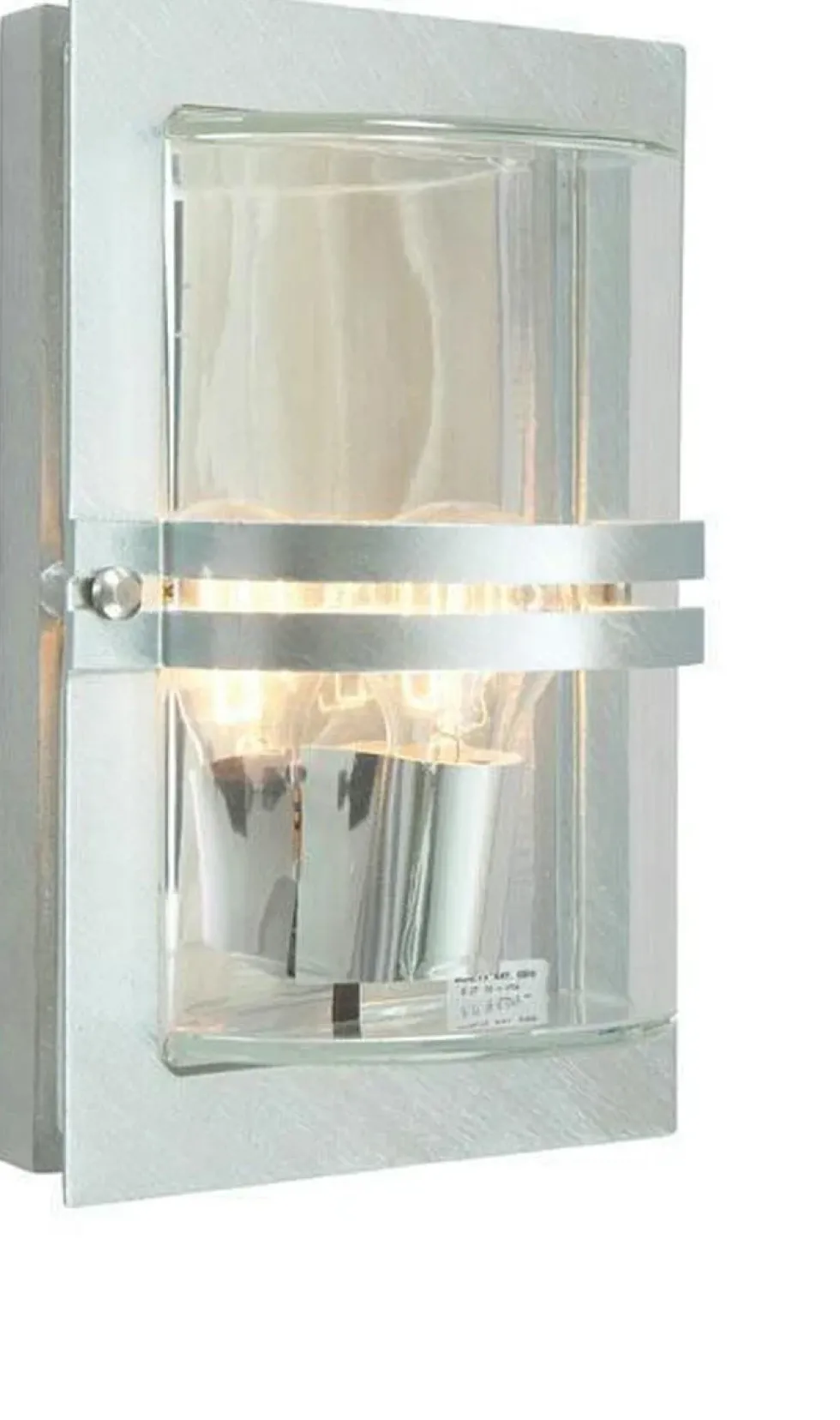 Basel 660 utelampe for vegg - klart glass