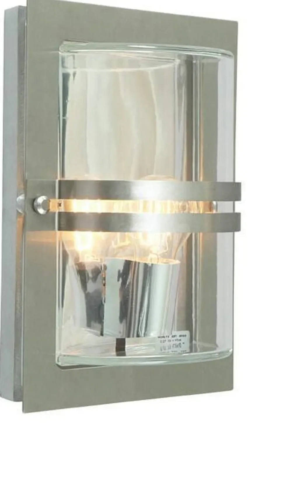 Basel 660 utelampe for vegg - klart glass