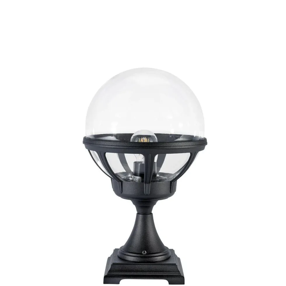 Bologna portstolpe 312 - Svart / Klart glass