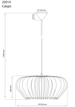 Calyps takpendel 55 cm