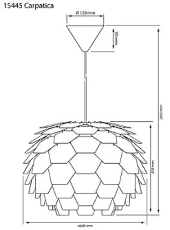 Carpatica takpendel 60 cm