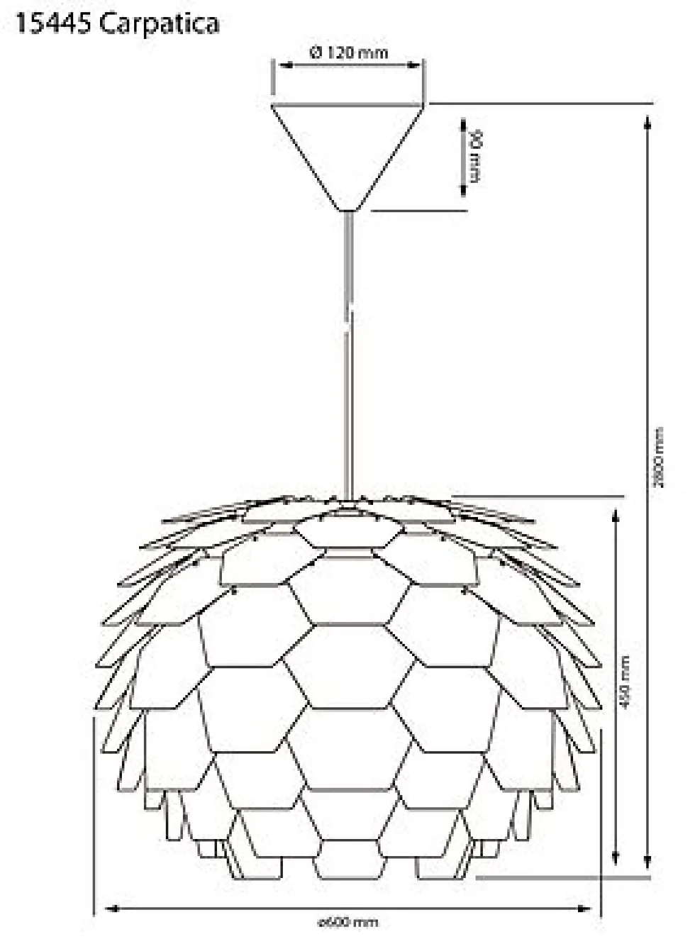 Carpatica takpendel 60 cm