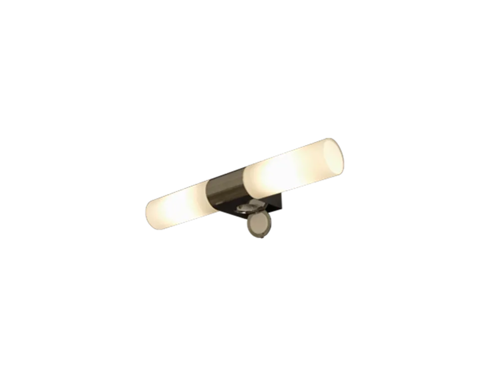 Cosenza dobbel baderomslampe - m/stikkontakt IP44