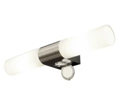 Cosenza dobbel baderomslampe - m/stikkontakt IP44