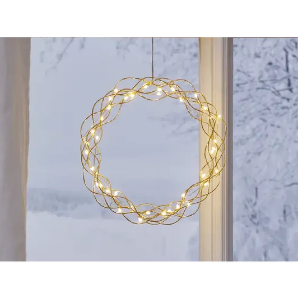 Curly lyskrans ø30 - med 3-step dimmer og timer
