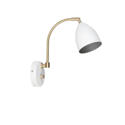 Deluxe vegglampe - m/dimmer og messingdetaljer