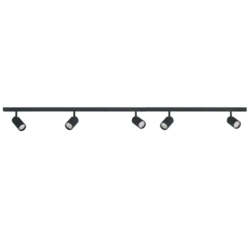 Designline Tube komplett pakke: 1,9 meter spotskinne m/5 spotter GU10