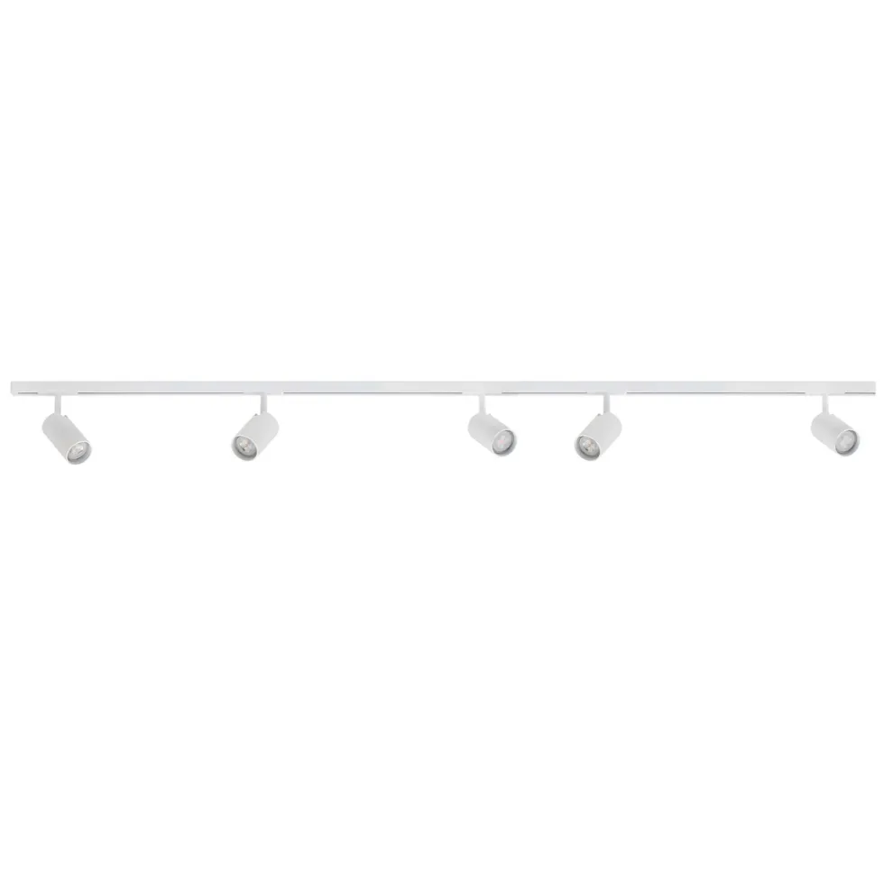 Designline Tube komplett pakke: 1,9 meter spotskinne m/5 spotter GU10