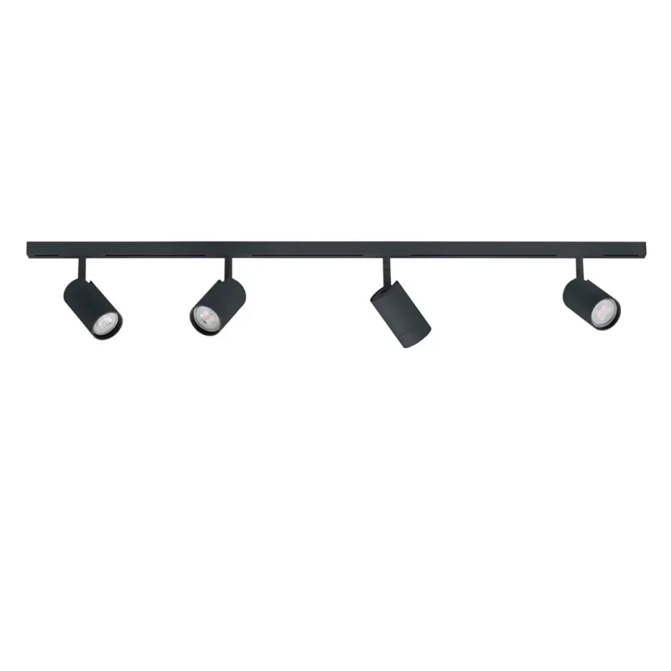 Designline Tube komplett pakke: 1,9 meter spotskinne m/4 spotter GU10