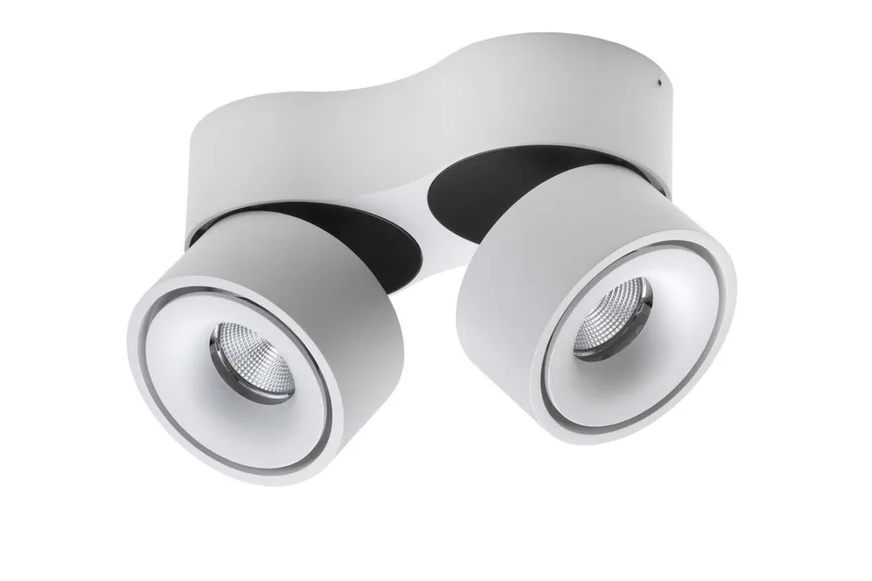 Easy W2100 takspot 2-lys - med hull for ledning - dimbar