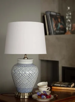 Fang Hong bordlampe - h38 blå ruter