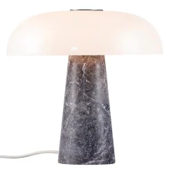 Glossy bordlampe - marmor/glass