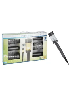 Hagespyd 3-pk m/spyd solcelledrevet