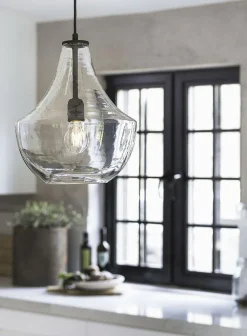 Hamilton taklampe sort/klar - ø21