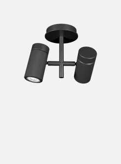 Holder taklampe 2-spotlight - Svart