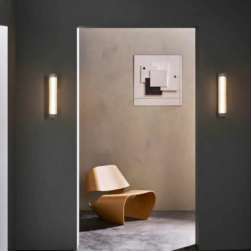 Io 420 vegglampe IP44 - Krom