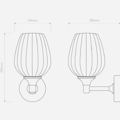 Liberty vegglampe for baderom IP44