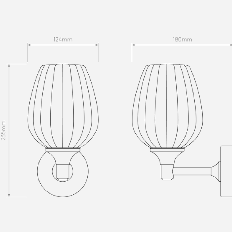 Liberty vegglampe for baderom IP44