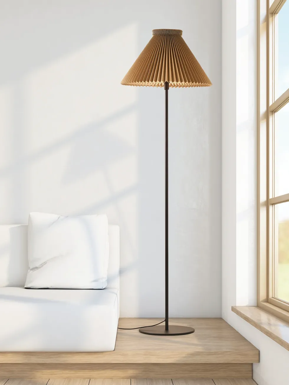 LK334 gulvlampe m/skjerm