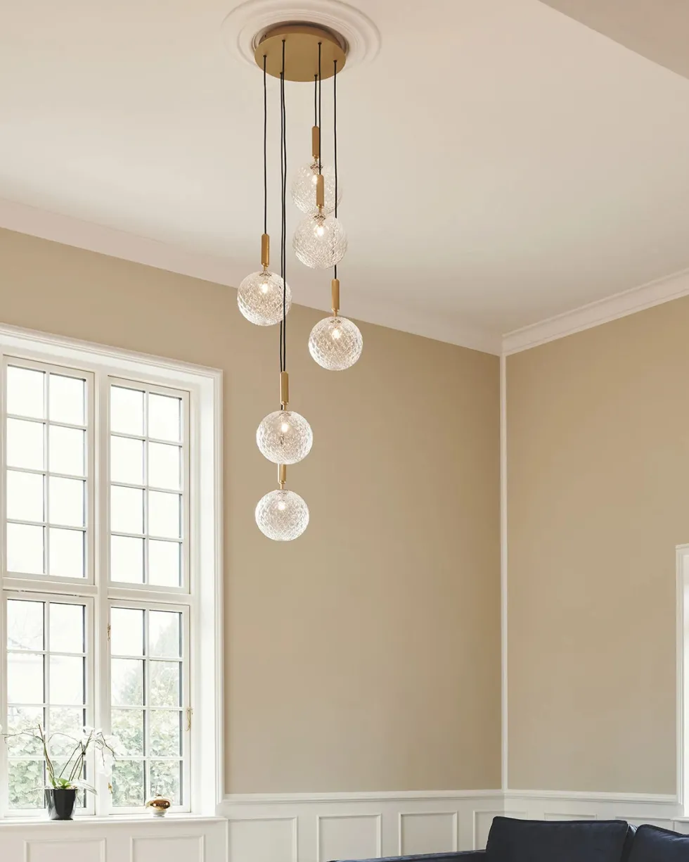 Miira 6 large taklampe - 6 lys klynge