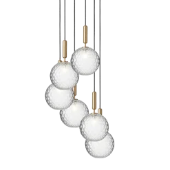 Miira 6 large taklampe - 6 lys klynge