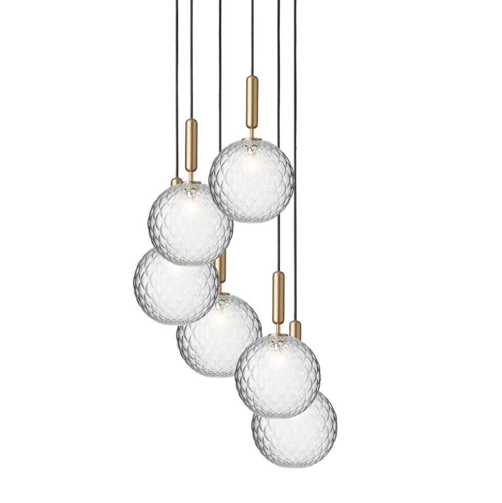 Miira 6 large taklampe - 6 lys klynge