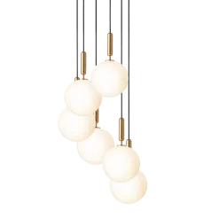 Miira 6 large taklampe - 6 lys klynge