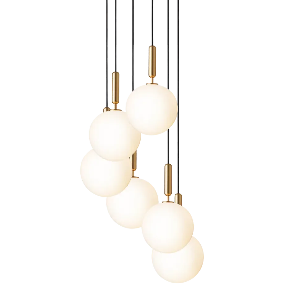 Miira 6 large taklampe - 6 lys klynge
