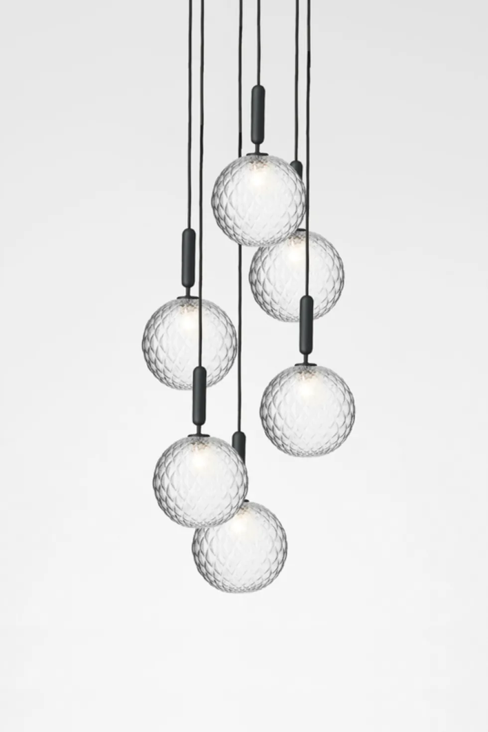 Miira 6 large taklampe - 6 lys klynge