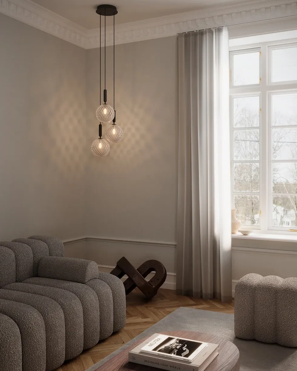 Miira 3 large taklampe - 3 lys klynge