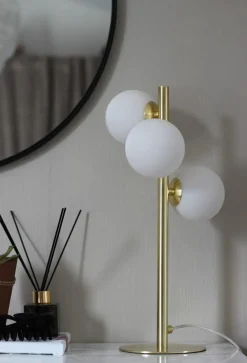 Molekyl bordlampe - 3 glasskuler - h46