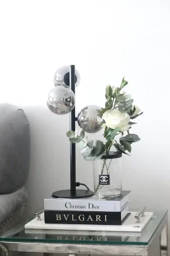 Molekyl bordlampe - 3 glasskuler - h46