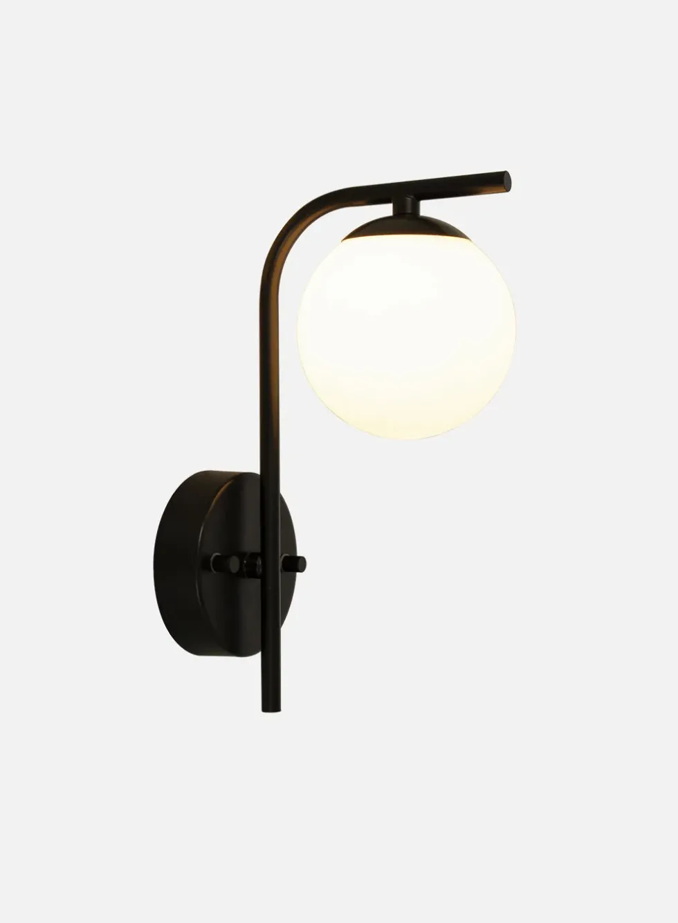 Nicosia vegglampe - Svart/opalhvit