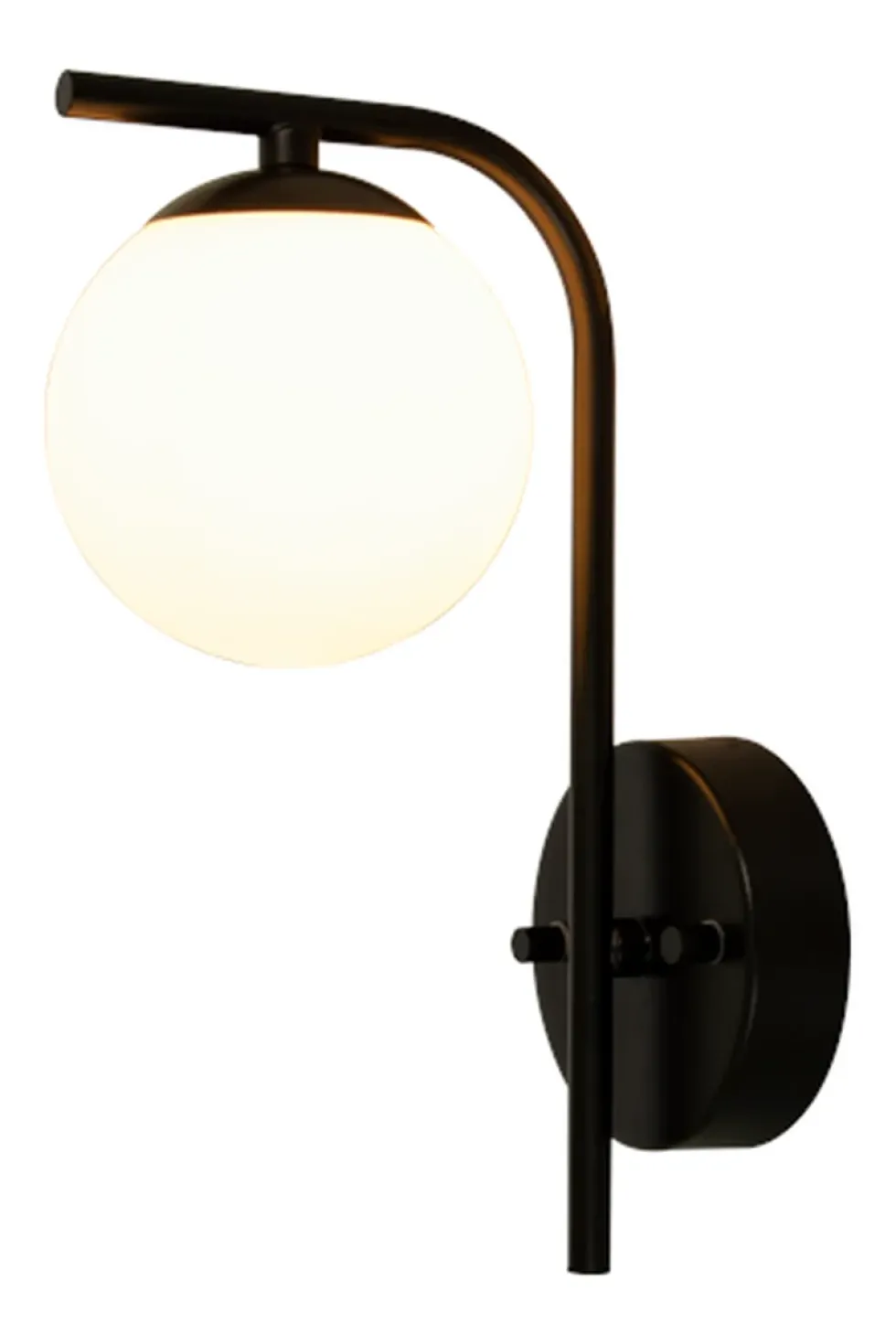 Nicosia vegglampe - Svart/opalhvit