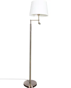 Orlando gulvlampe m/skjerm og m/lesearm
