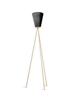 Oslo Wood gulvlampe beige med skjerm