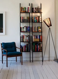 Oslo Wood gulvlampe beige med skjerm