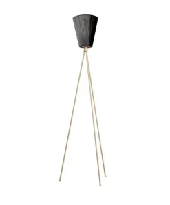 Oslo Wood gulvlampe beige med skjerm